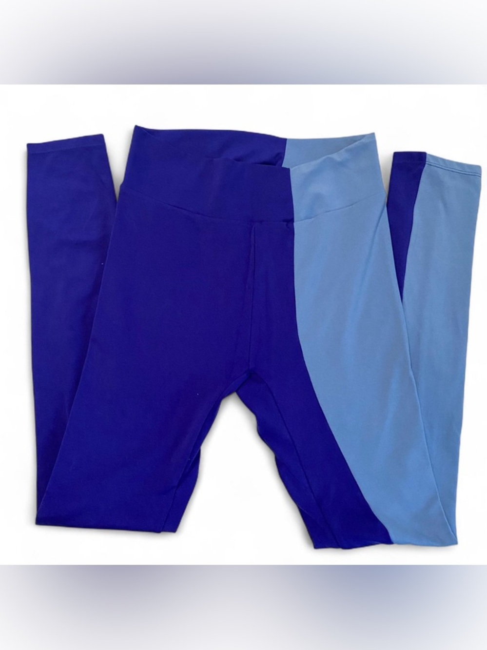 Gymshark Two-Tone Blue Colorblock Leggings